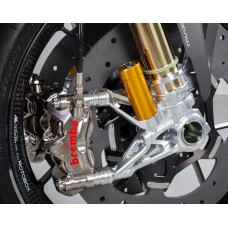 Motocorse 108mm (OE) Billet Fork Lowers "GP STYLE" (Caliper mounts) for Pressurized Ohlins front forks for Ducati Pangiale / Streetfighter V4 S / R / Speciale, V2 S / R models